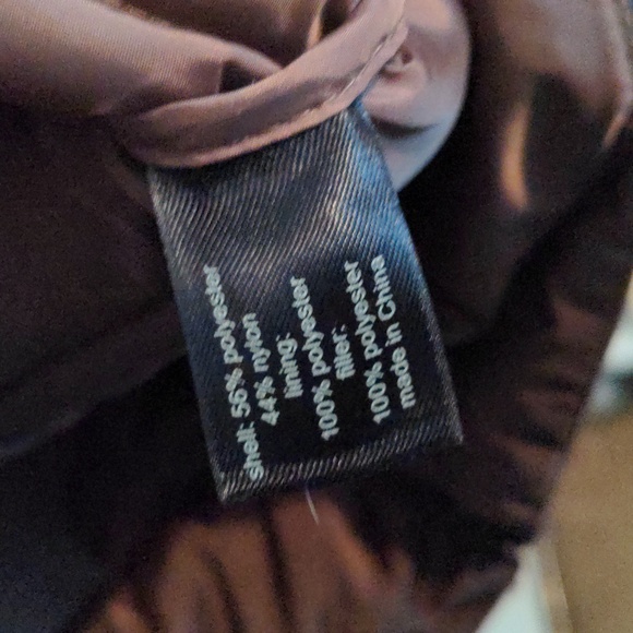 Lane Bryant Bronze Puffer Jacket Hooded Chevron Quilted Coat Size 14/16 - Picture 6 of 8